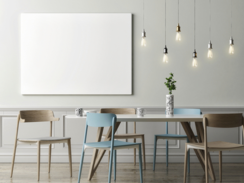 Franken tableau en verre magnétique, hauteur x largeur 1200 x 1200 mm