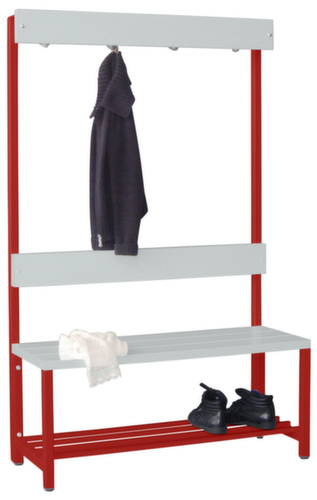 PAVOY Banc vestiaire Basis avec crochets et lames en plastique