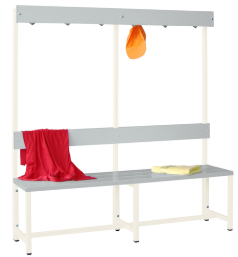 PAVOY Banc vestiaire Basis avec crochets et lames en plastique
