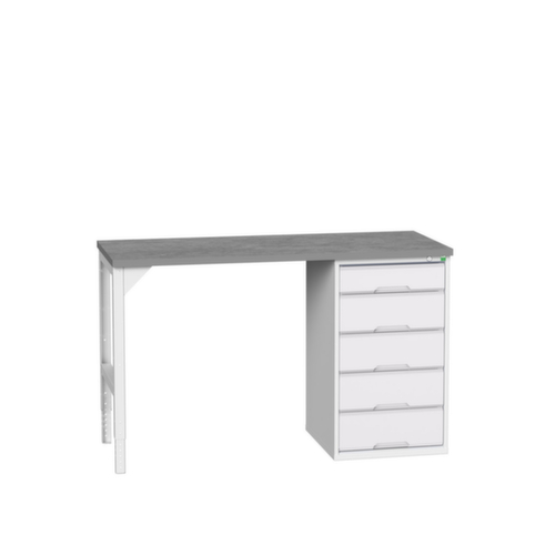 bott Établi verso, 5 tiroirs, RAL7035 gris clair/RAL7035 gris clair