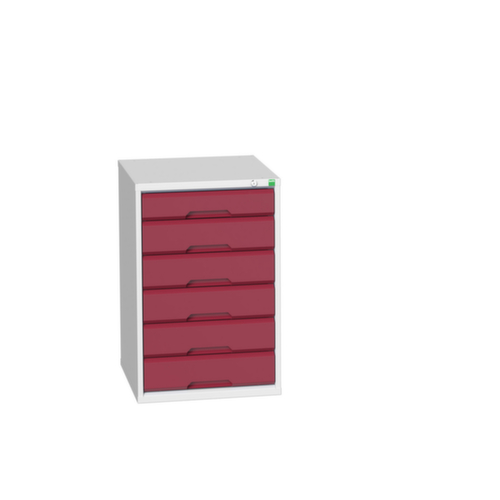 bott Armoire à tiroirs verso, 6 tiroir(s), RAL7035 gris clair/RAL3004 rouge pourpre