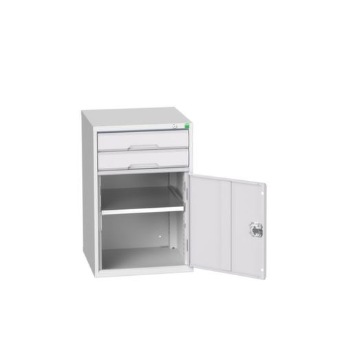 bott armoire à tiroirs verso avec porte battante, 2 tiroir(s), RAL7035 gris clair/RAL7035 gris clair