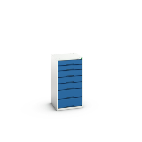 bott Armoire à tiroirs verso, 7 tiroir(s), RAL7035 gris clair/RAL5010 bleu gentiane