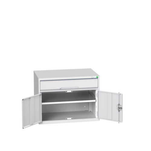 bott armoire à tiroirs verso avec porte battante, 1 tiroir(s), RAL7035 gris clair/RAL7035 gris clair