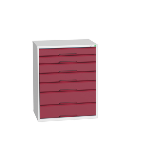 bott Armoire à tiroirs verso, 7 tiroir(s), RAL7035 gris clair/RAL3004 rouge pourpre