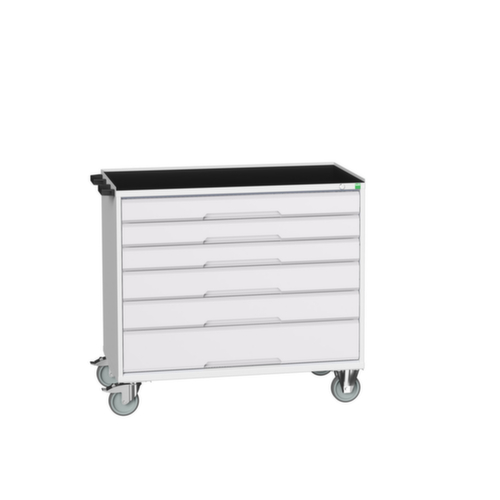 bott Chariot à outils verso, 6 tiroirs, RAL7035 gris clair/RAL7035 gris clair