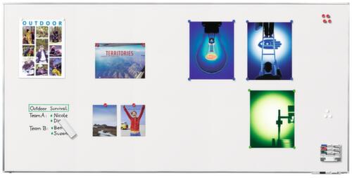 Legamaster Tableau blanc émaillé PREMIUM PLUS blanc, hauteur x largeur 1200 x 2400 mm