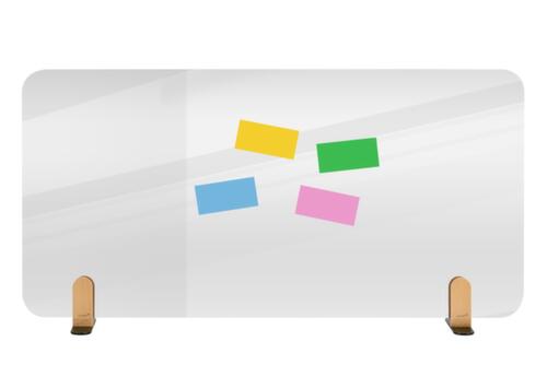 Legamaster cloison de table ELEMENTS en verre acrylique, hauteur x largeur 600 x 1200 mm