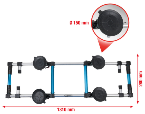 KS Tools Vérin d'aspiration quadruple