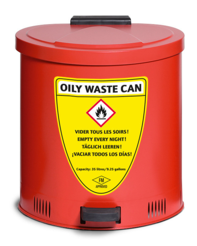 récipient de collecte de chiffons