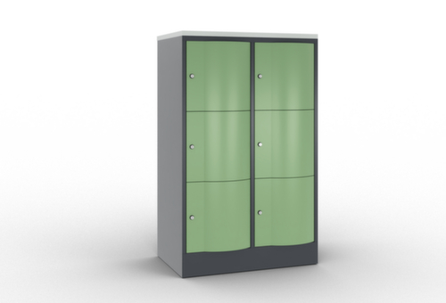 C+P armoire multicases Resisto, 6 compartiments