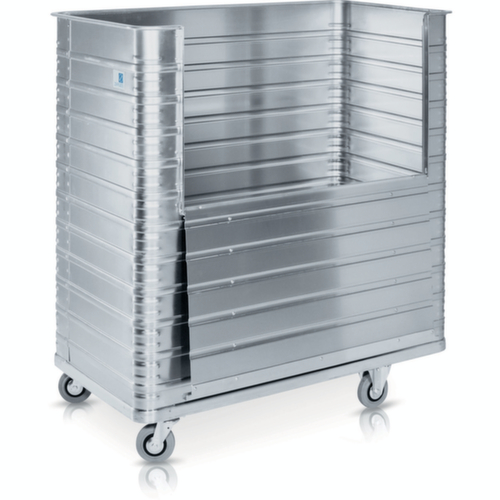 ZARGES Chariot conteneur W 171 en aluminium, plateau 1250 x 700 mm, capacité 1050 l
