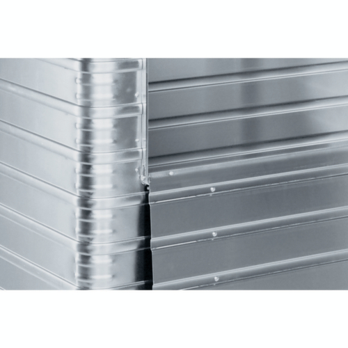 ZARGES Chariot conteneur W 171 en aluminium, plateau 1250 x 700 mm, capacité 1050 l