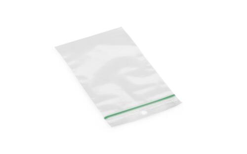 Sachet à fermeture à pression avec trou de suspension