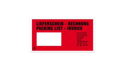 pochette pour documents en papier « Bordereau de livraison - Facture / Packing List - Invoice », DIN long