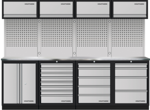 KRAFTWERK® MOBILIO Combiné compact 4 postes avec paroi perforée