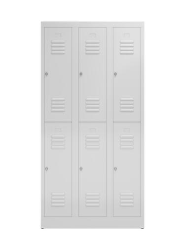 Armoire vestiaire à deux niveaux ClassiX, largeur de compartiment 290 mm