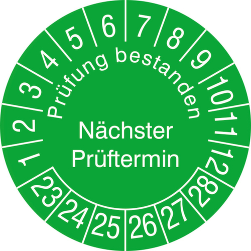 Plaquette de contrôle ronde sans couleur de l'année