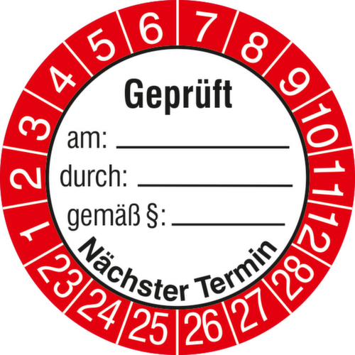 Plaquette de contrôle ronde sans couleur de l'année