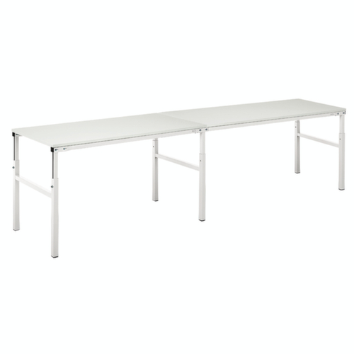 Treston Table de rallonge, largeur x profondeur 1800 x 700 mm, plaque gris clair