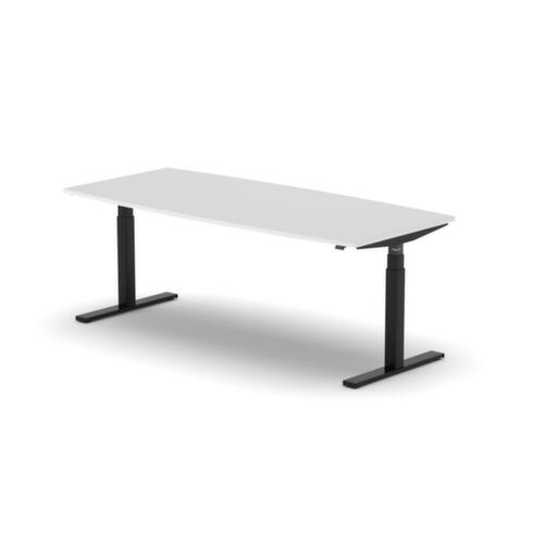 Nowy Styl Table de conférence hauteur réglable électriquement eModel 3.0, largeur x profondeur 2000 x 800 mm, panneau BI White