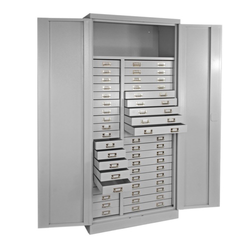 Armoire à tiroirs, 40 tiroir(s), RAL7035 gris clair/RAL7035 gris clair
