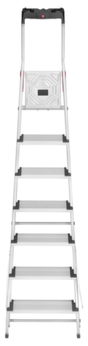 Hailo Escabeau industriel utilisation un côté ComfortLine L80 avec marches XXL, 7 marches en tôle striée ultra profondes