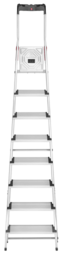Hailo Escabeau industriel utilisation un côté ComfortLine L80 avec marches XXL, 8 marches en tôle striée ultra profondes