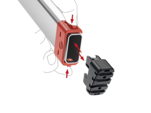 Hailo Jeu de pieds interchangeables EasyClix Living pour escabeau industriel