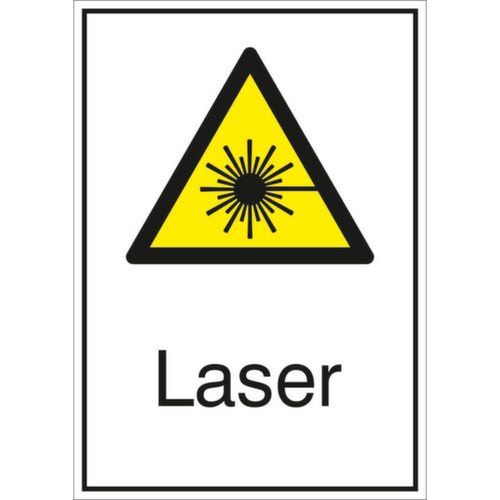 panneau d'avertissement combiné SafetyMarking® « Laser »
