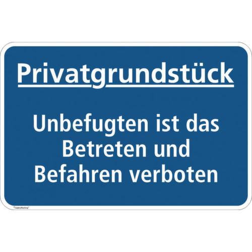 panneau indicateur SafetyMarking®, « Propriété privée - Accès interdit aux personnes non autorisées ! »