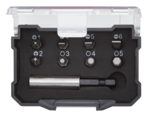 R33005009 Bit-Box 1/4 PH+SL+6-kant+porte-embouts 9 pièces