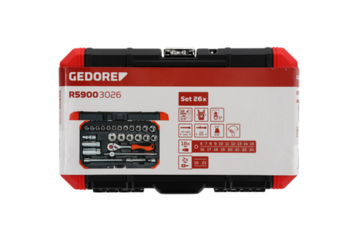 GEDORE R59003026 Jeu de clés à douilles 3/8" 6-24mm 26 pièces