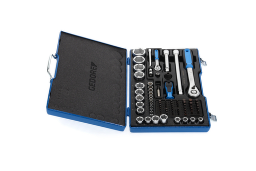 GEDORE 19 V20 U-20 Jeu de clés à douilles 1/4"+1/2" 81 pièces