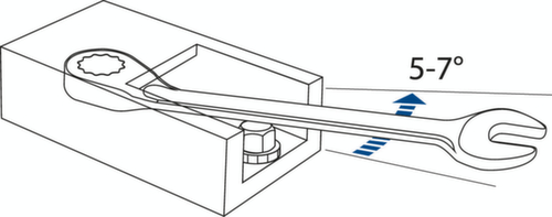 7 UR 15 Clé à fourche à cliquet