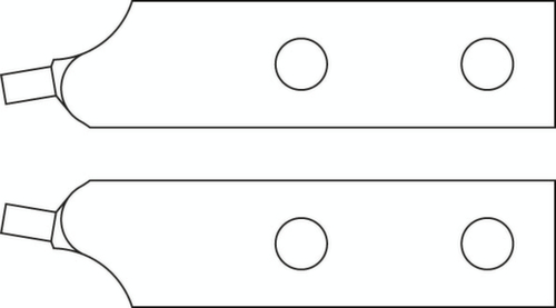 E-8000 J 4 EL Paire de pointes de rechange droites Ø 3,2 mm