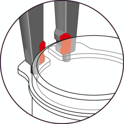 S 8000 JE Jeu de pinces de montage 4 pièces (intérieur)