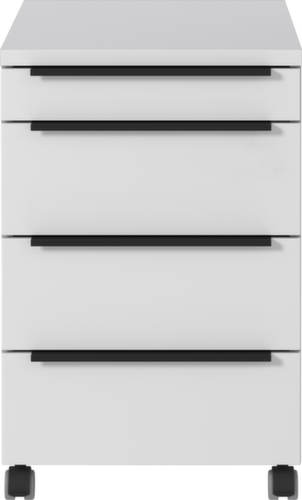Caisson mobile GW-MAILAND 4377, 3 tiroir(s), gris clair/gris clair