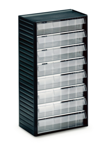 Treston bloc à tiroirs transparents, 8 tiroir(s), gris anthracite/transparent