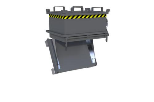 Bauer Mini-benne à fond ouvrant MSB 150 en RAL7005 gris souris