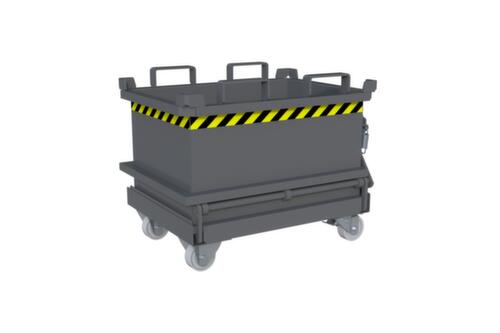 Bauer Mini-benne à fond ouvrant MSB 150 en RAL7005 gris souris