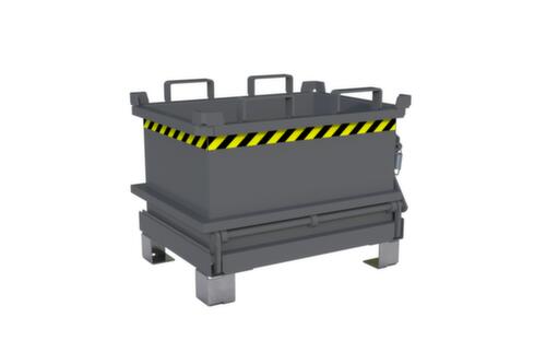 Bauer Mini-benne à fond ouvrant MSB 150 en RAL7005 gris souris