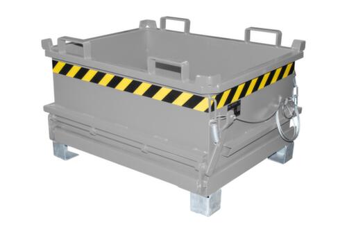 Bauer Mini-benne à fond ouvrant MSB 250 en RAL7005 gris souris