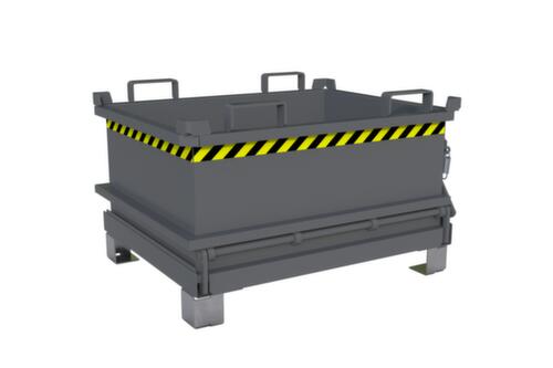 Bauer Mini-benne à fond ouvrant MSB 250 en RAL7005 gris souris