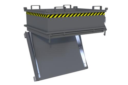 Bauer Mini-benne à fond ouvrant MSB 400 en RAL7005 gris souris