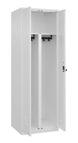 C+P Armoire vestiaire pour EPI Classic Plus pour une séparation en noir et blanc, largeur de compartiment 300 mm