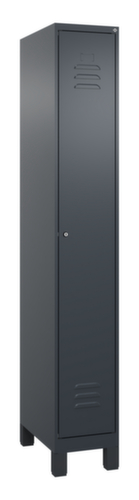 C+P Armoire vestiaire Classic Plus pour une séparation en noir et blanc, largeur de compartiment 300 mm