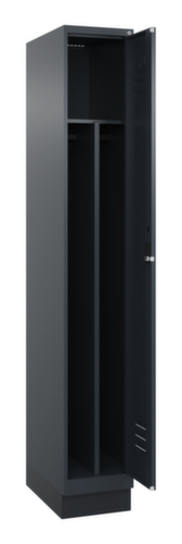 C+P Armoire vestiaire Classic Plus pour une séparation en noir et blanc, largeur de compartiment 300 mm
