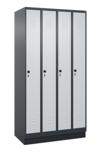 C+P Armoire vestiaire Classic Plus à 4 compartiments, largeur de compartiment 250 mm