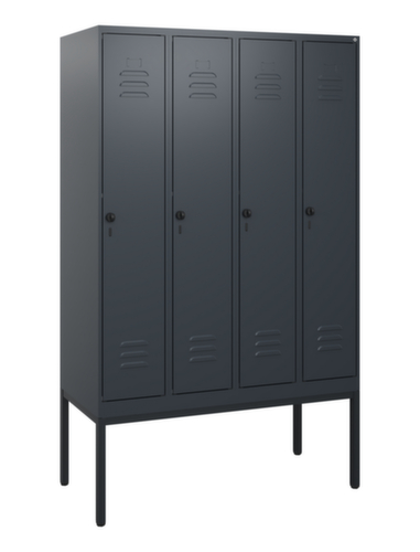 C+P Armoire vestiaire Classic Plus à 4 compartiments, largeur de compartiment 300 mm